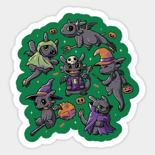 Halloween Dragons Cute Spooky Night Furys Sticker